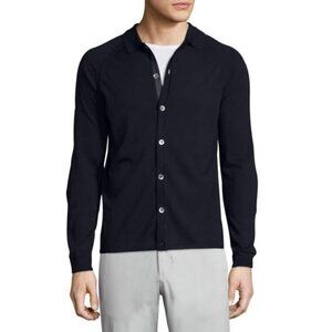 Theory Berner New Sovereign Collared Cardigan in Navy - sz XL